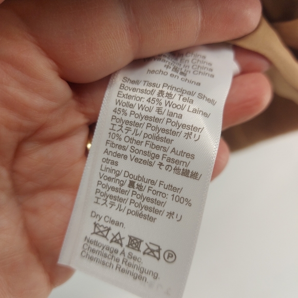 J. Crew Wool Blend Button-neck city coat Tan Size 6 - Picture 7 of 11